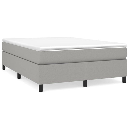 Bed Frame Light Grey 100% polyester, plywood, engineered wood Queen