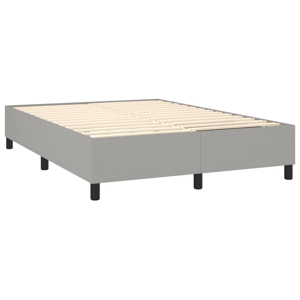 Bed Frame Light Grey 100% polyester, plywood, engineered wood Queen