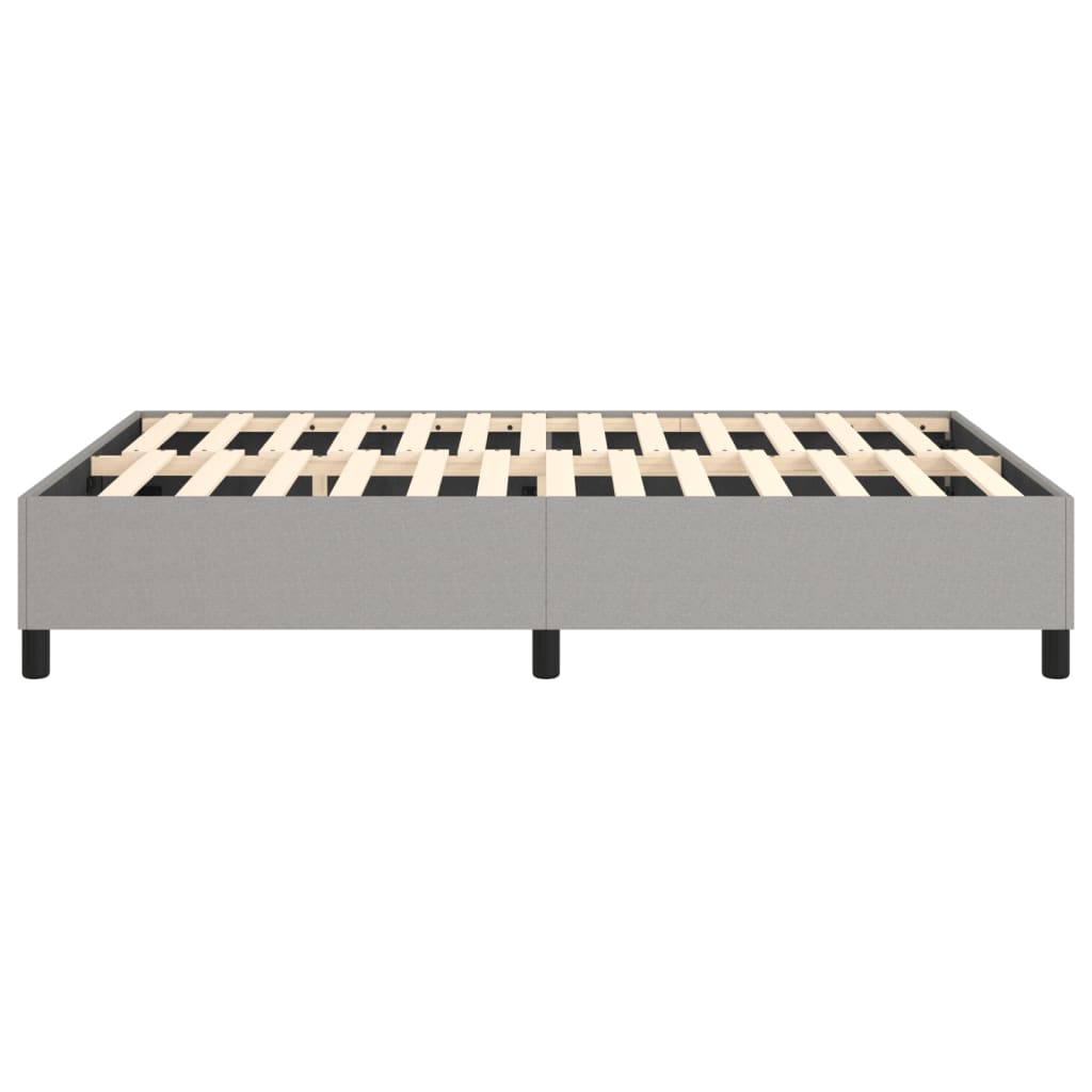 Bed Frame Light Grey 100% polyester, plywood, engineered wood Queen