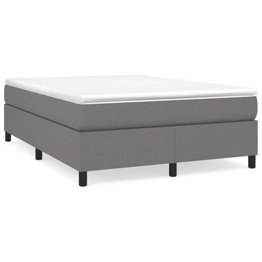 Bed Frame Dark grey 100% polyester fabric, plywood, engineered wood