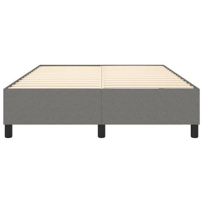 Bed Frame Dark grey 100% polyester fabric, plywood, engineered wood