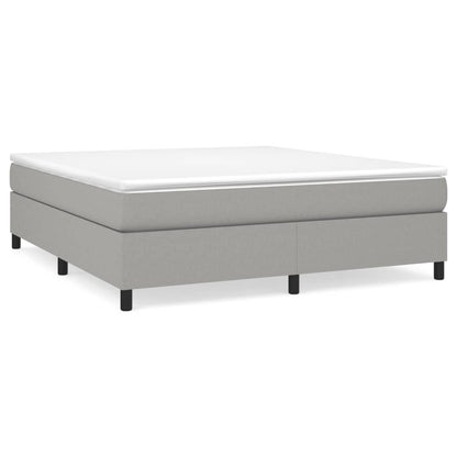 Bed Frame Light Grey 100% Polyester fabric, plywood, engineered wood