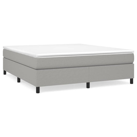 Bed Frame Light Grey 100% Polyester fabric, plywood, engineered wood