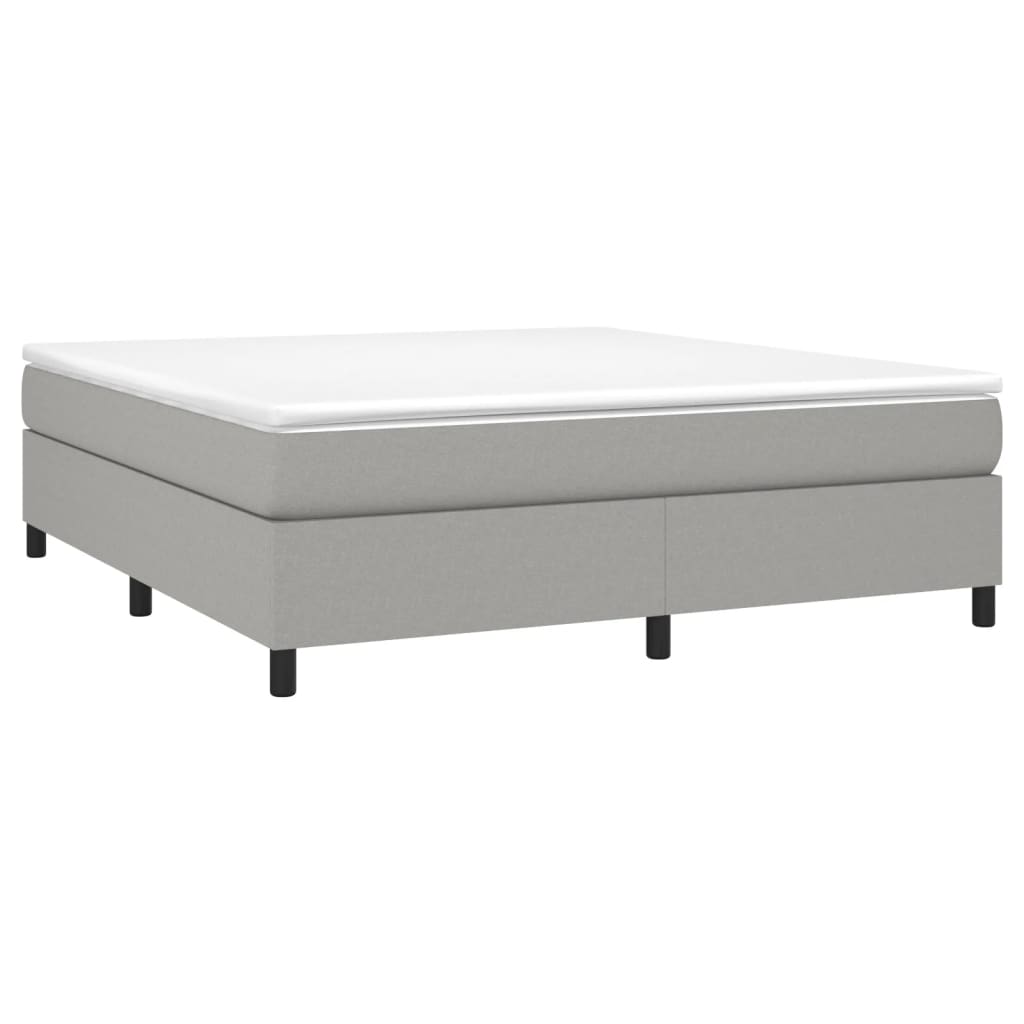 Bed Frame Light Grey 100% Polyester fabric, plywood, engineered wood