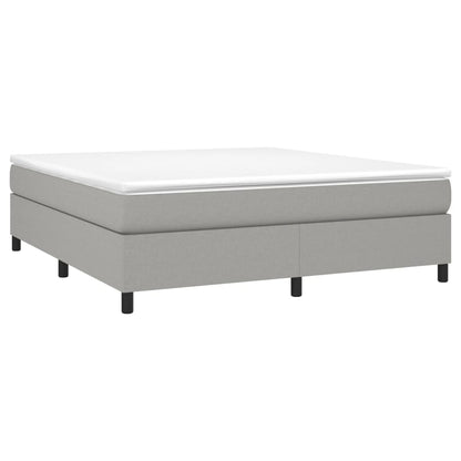 Bed Frame Light Grey 100% Polyester fabric, plywood, engineered wood