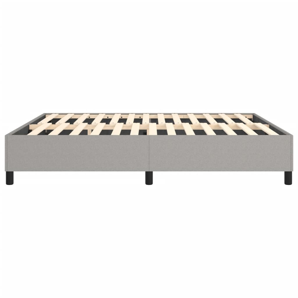 Bed Frame Light Grey 100% Polyester fabric, plywood, engineered wood