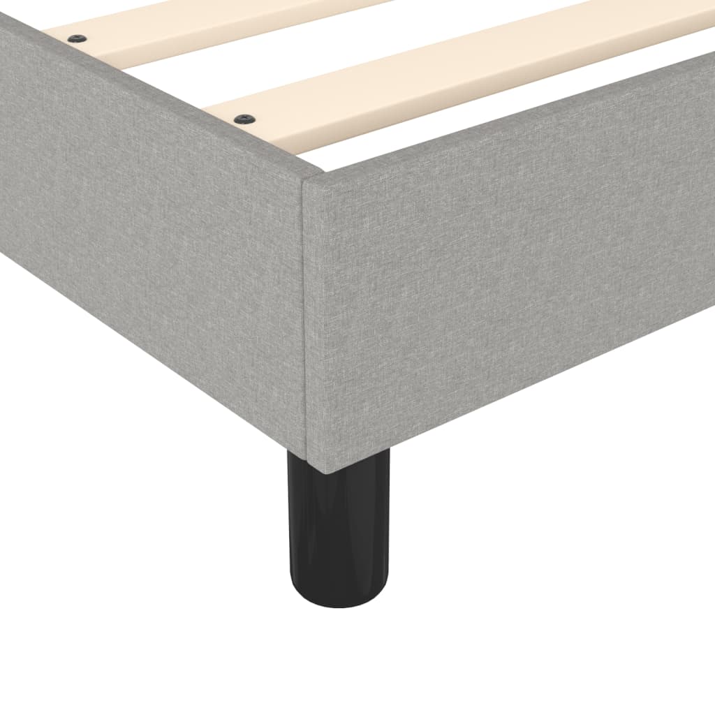 Bed Frame Light Grey 100% Polyester fabric, plywood, engineered wood