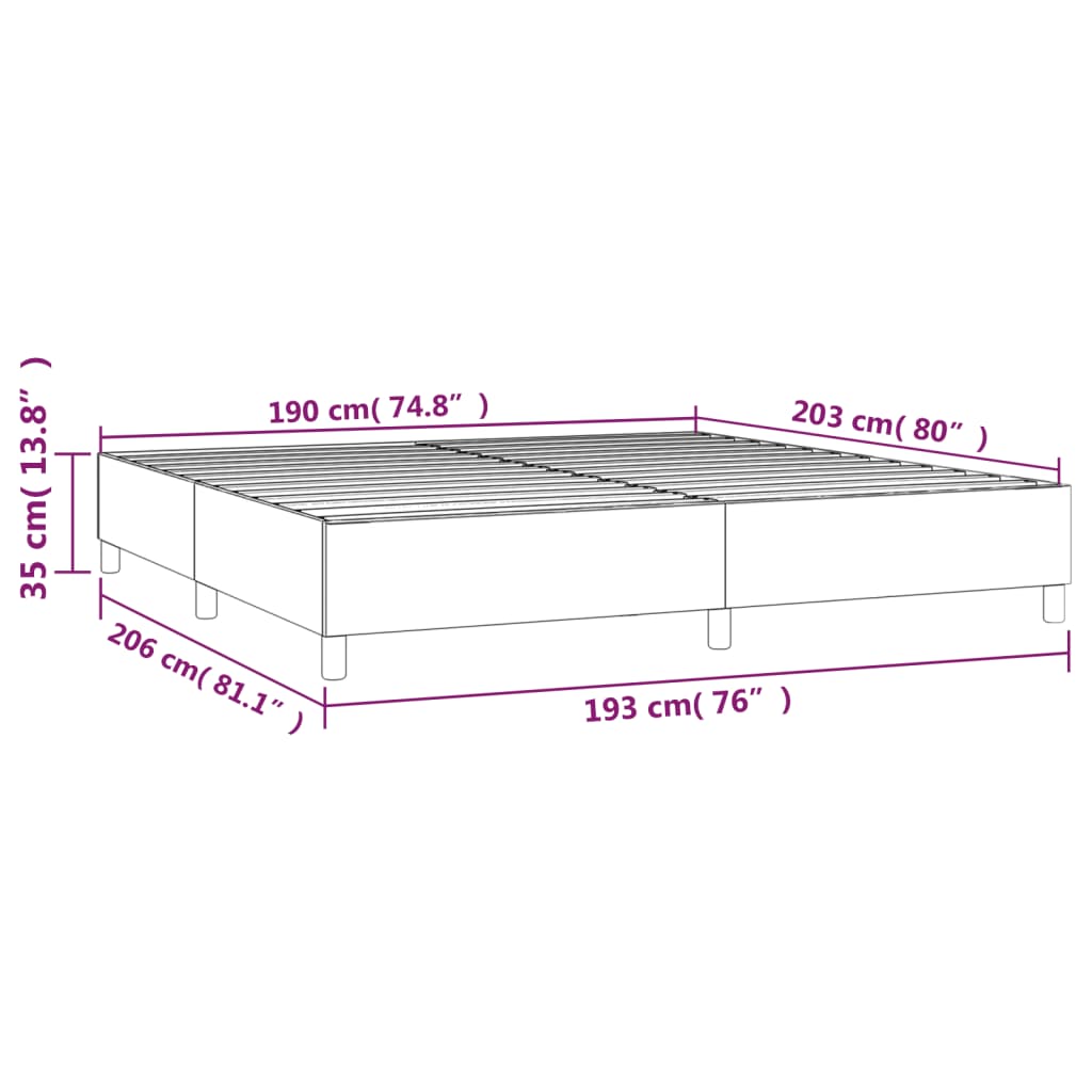 Bed Frame Light Grey 100% Polyester fabric, plywood, engineered wood