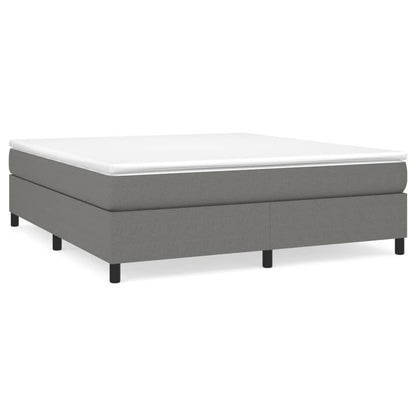 Bed Frame Dark Gray Fabric (100% polyester), Plywood, Engineered wood