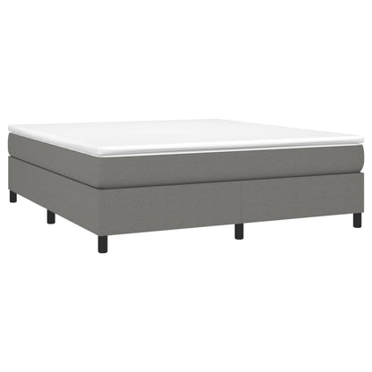 Bed Frame Dark Gray Fabric (100% polyester), Plywood, Engineered wood