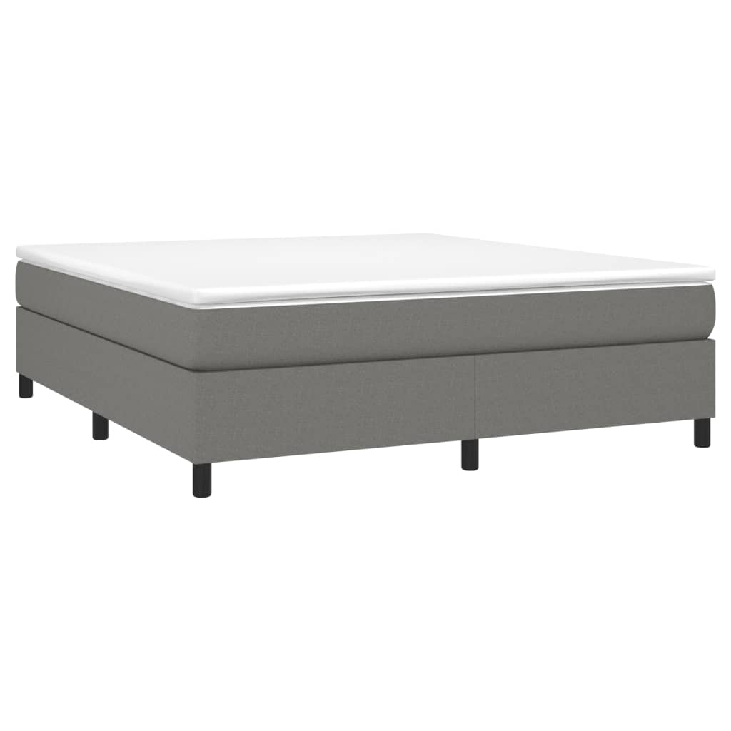Bed Frame Dark Gray Fabric (100% polyester), Plywood, Engineered wood