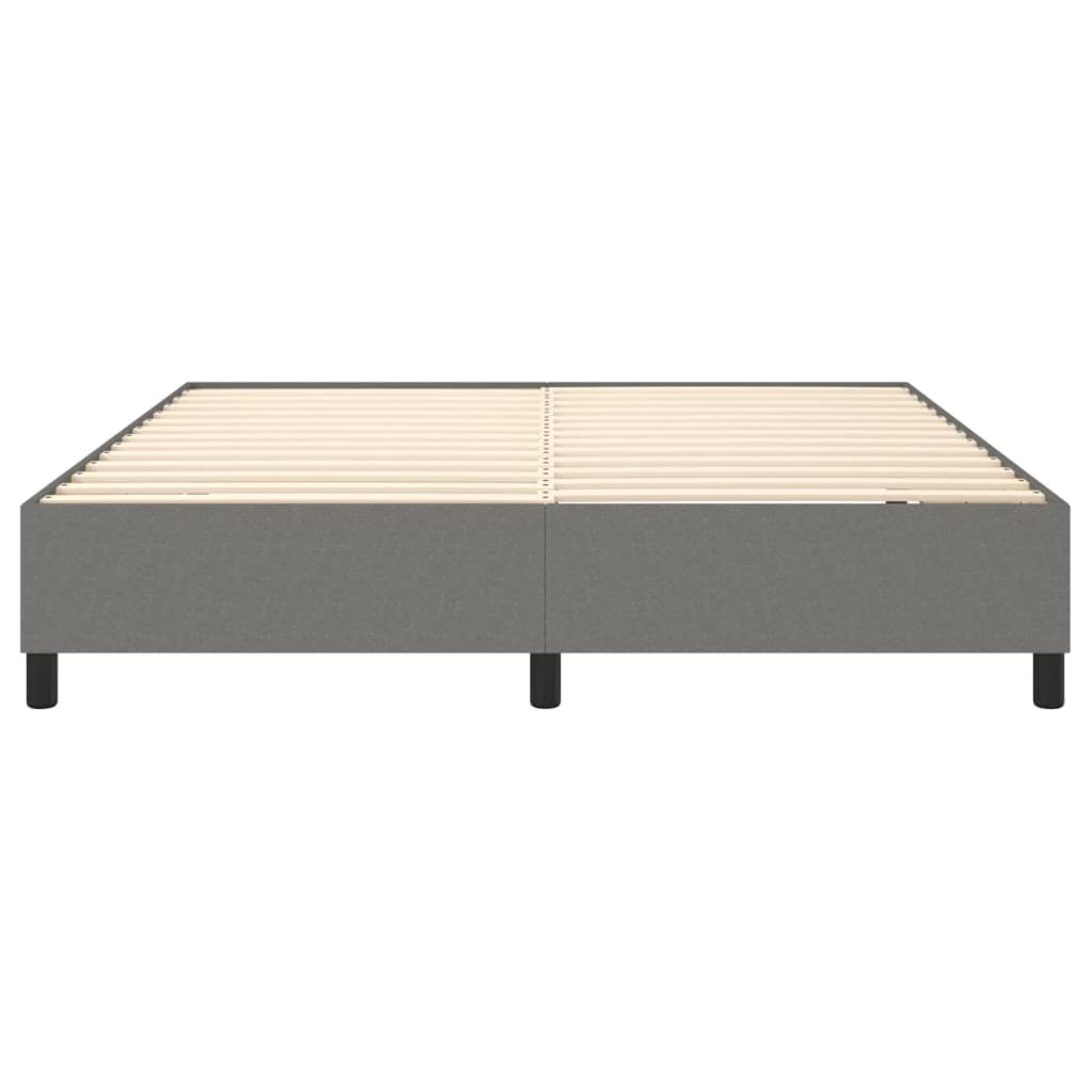 Bed Frame Dark Gray Fabric (100% polyester), Plywood, Engineered wood