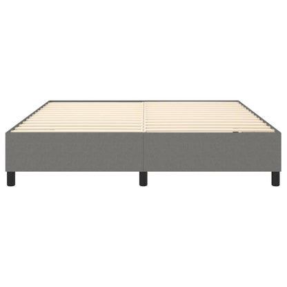 Bed Frame Dark Gray Fabric (100% polyester), Plywood, Engineered wood