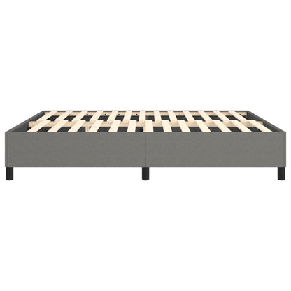 Bed Frame Dark Gray Fabric (100% polyester), Plywood, Engineered wood