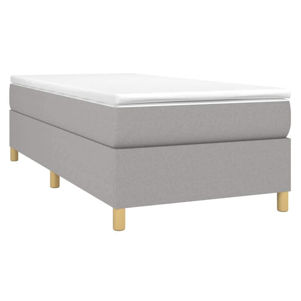 Bed Frame Light Grey 100% polyester, plywood, engineered wood