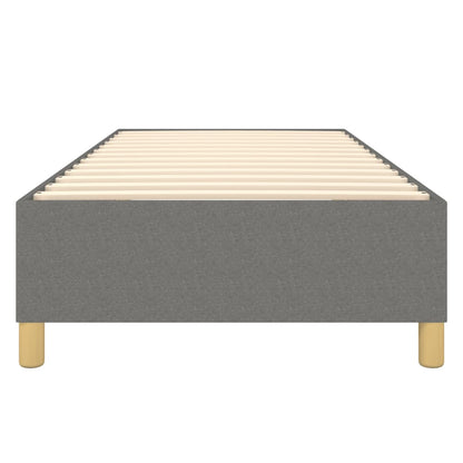Box Spring Bed Frame Dark Gray Twin XL Fabric (US Only)