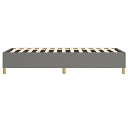 Box Spring Bed Frame Dark Gray Twin XL Fabric (US Only)