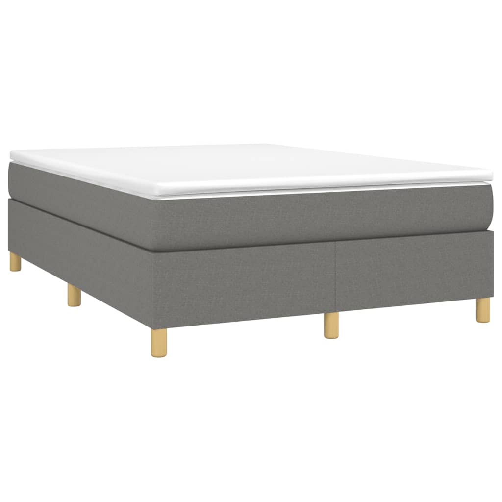 Bed Frame Dark Gray Fabric (100% polyester), plywood, engineered wood