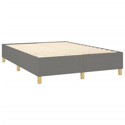 Bed Frame Dark Gray Fabric (100% polyester), plywood, engineered wood