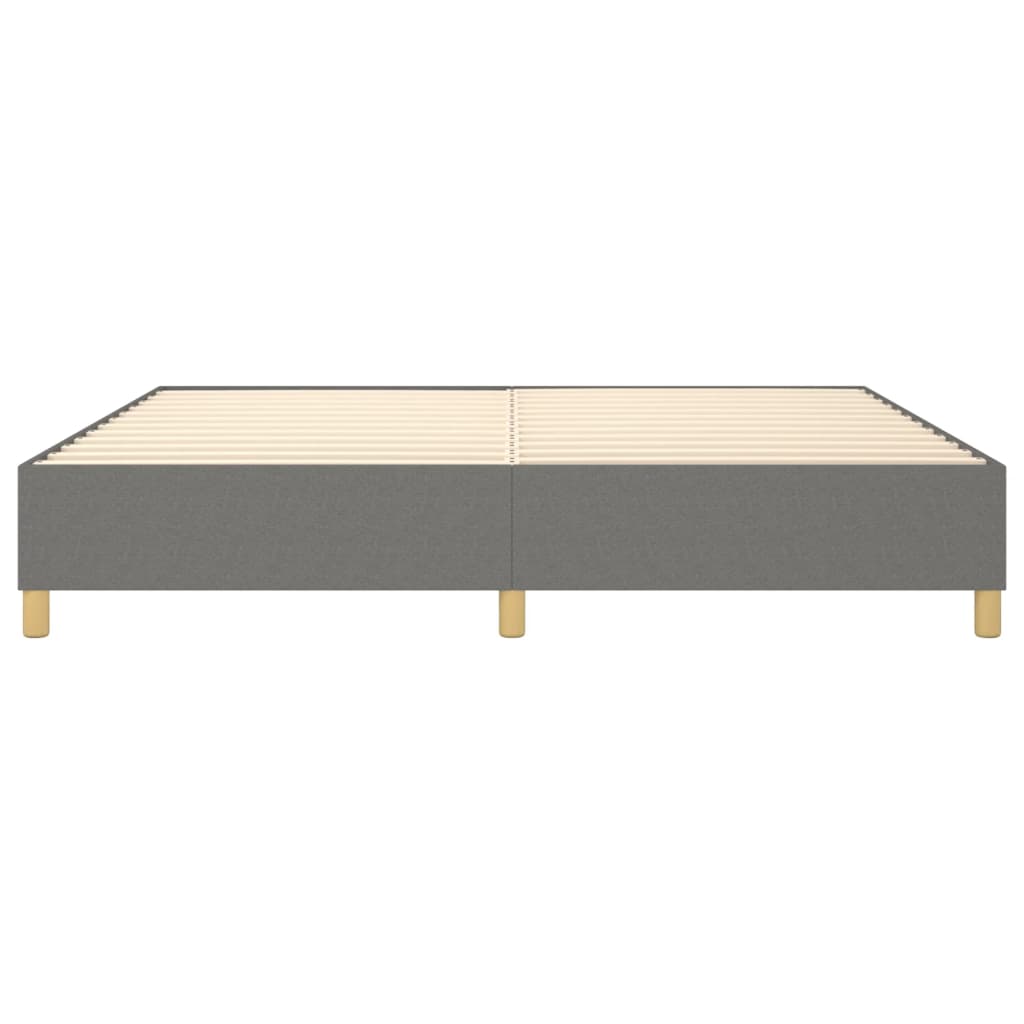 Bed Frame Dark Gray Fabric (100% polyester), plywood, engineered wood