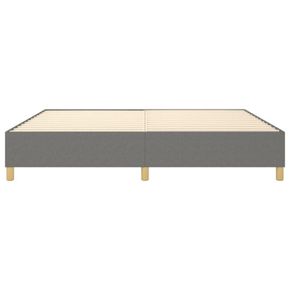 Bed Frame Dark Gray Fabric (100% polyester), plywood, engineered wood