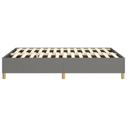 Bed Frame Dark Gray Fabric (100% polyester), plywood, engineered wood