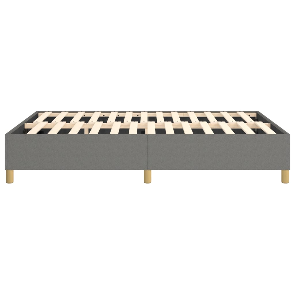 Bed Frame Dark Gray Fabric (100% polyester), plywood, engineered wood