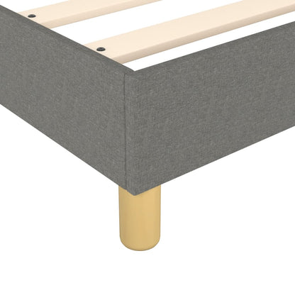 Bed Frame Dark Gray Fabric (100% polyester), plywood, engineered wood