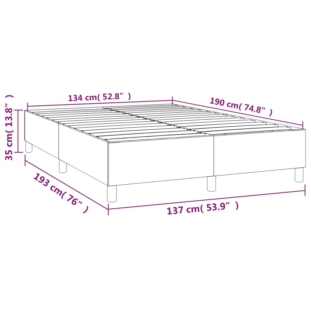 Bed Frame Dark Gray Fabric (100% polyester), plywood, engineered wood