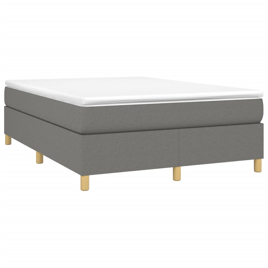 Bed Frame Dark Gray 100% polyester fabric, plywood, engineered wood