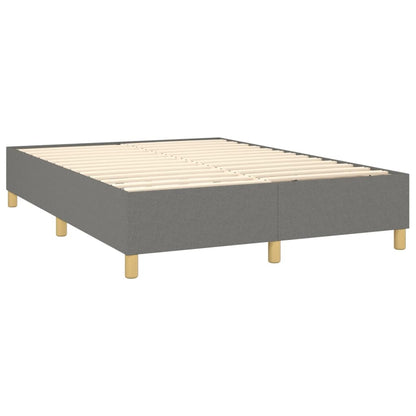 Bed Frame Dark Gray 100% polyester fabric, plywood, engineered wood