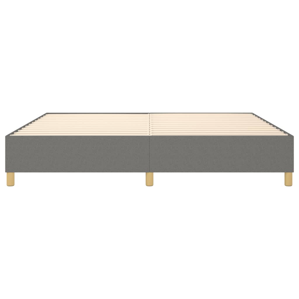 Bed Frame Dark Gray 100% polyester fabric, plywood, engineered wood