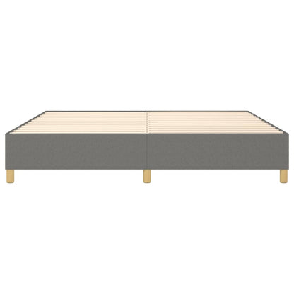 Bed Frame Dark Gray 100% polyester fabric, plywood, engineered wood