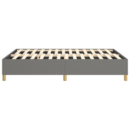 Bed Frame Dark Gray 100% polyester fabric, plywood, engineered wood