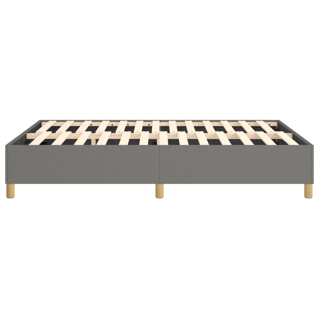 Bed Frame Dark Gray 100% polyester fabric, plywood, engineered wood