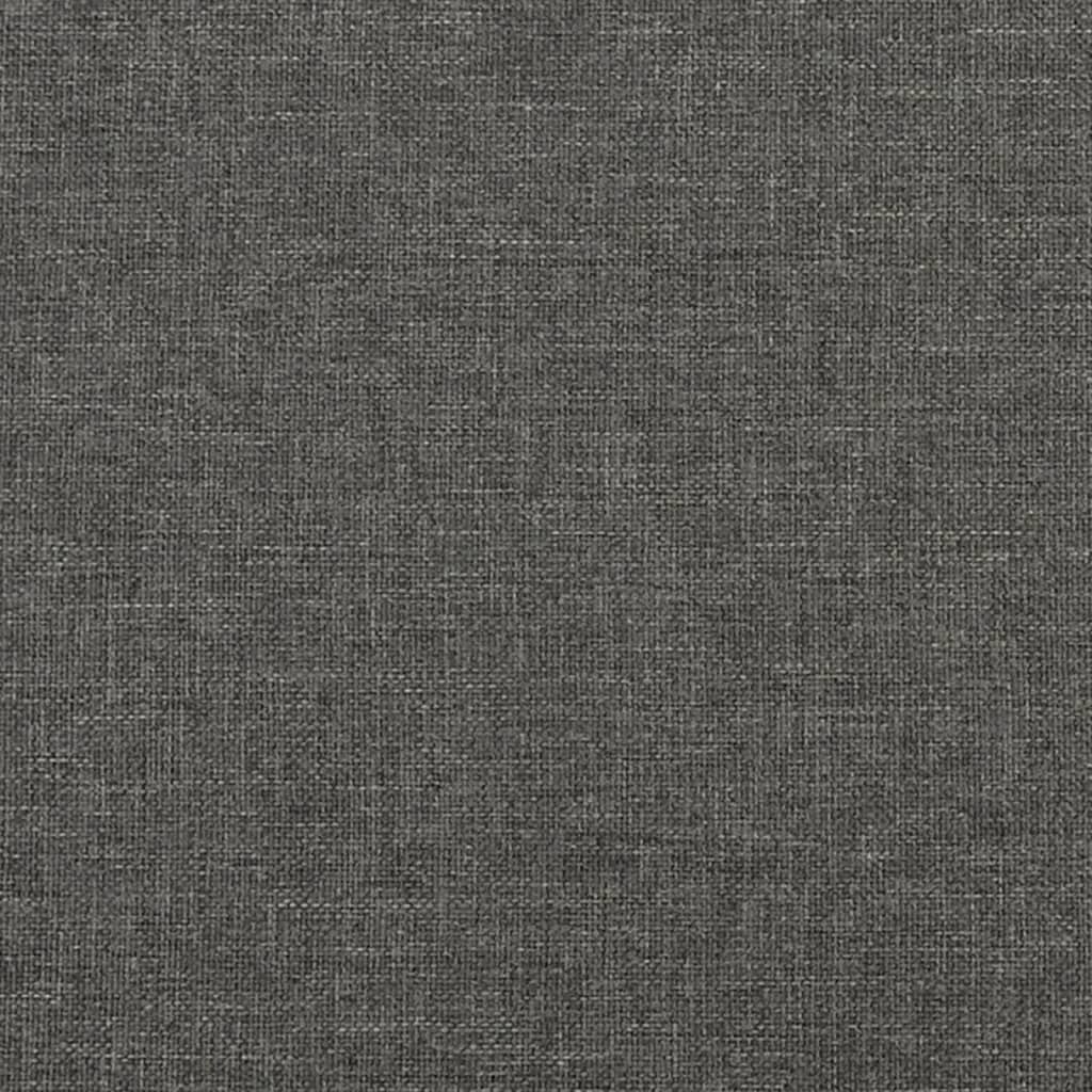 Bed Frame Dark Gray 100% polyester fabric, plywood, engineered wood