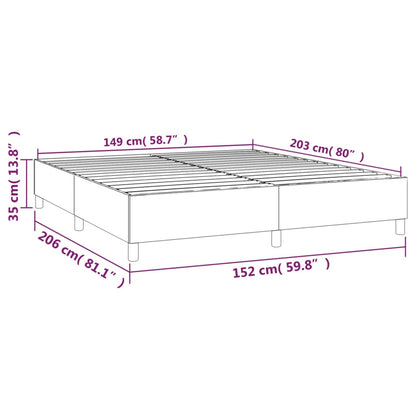 Bed Frame Dark Gray 100% polyester fabric, plywood, engineered wood