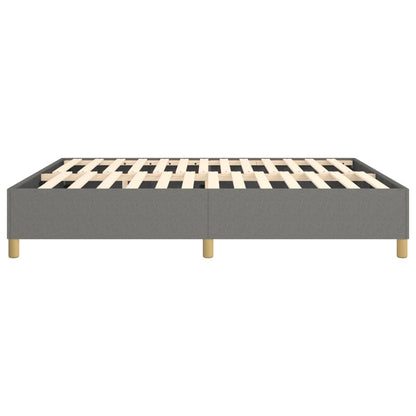 Bed Frame Dark gray Polyester, Plywood, Engineered wood King