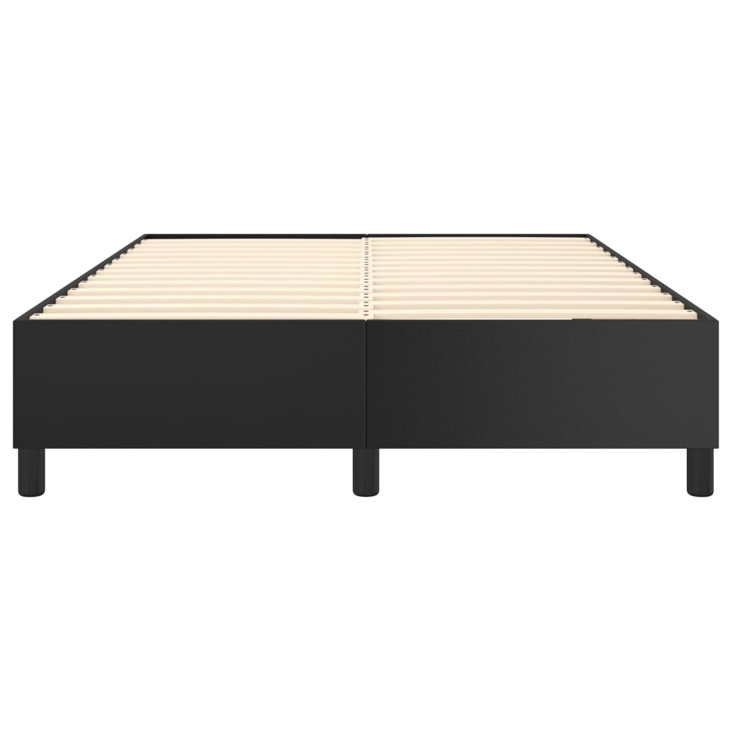 Bed Frame Black Faux leather, plywood, engineered wood Double