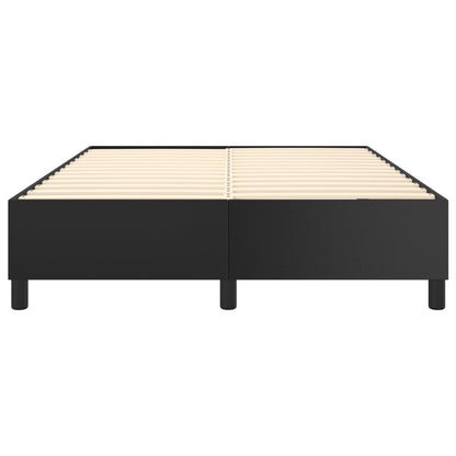 Bed Frame Black Faux leather, plywood, engineered wood Double
