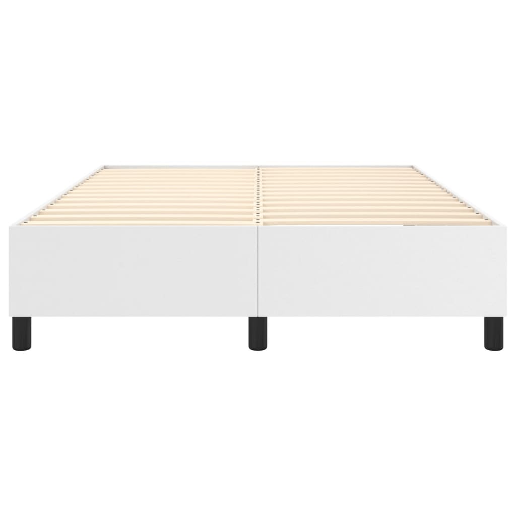 Bed Frame White Faux leather, plywood, engineered wood Queen