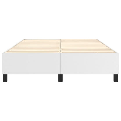 Bed Frame White Faux leather, plywood, engineered wood Queen
