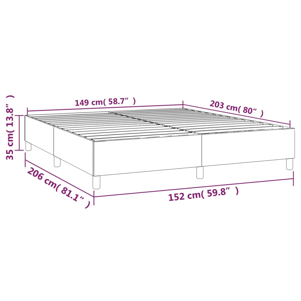 Bed Frame White Faux leather, plywood, engineered wood Queen