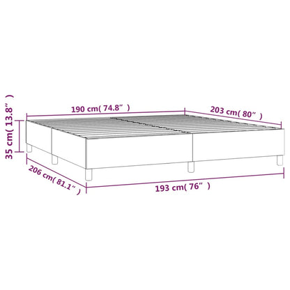 Bed Frame White Faux leather, plywood, engineered wood King
