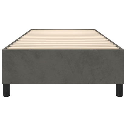 Bed Frame Dark Grey Velvet (100% polyester), Plywood, Engineered wood