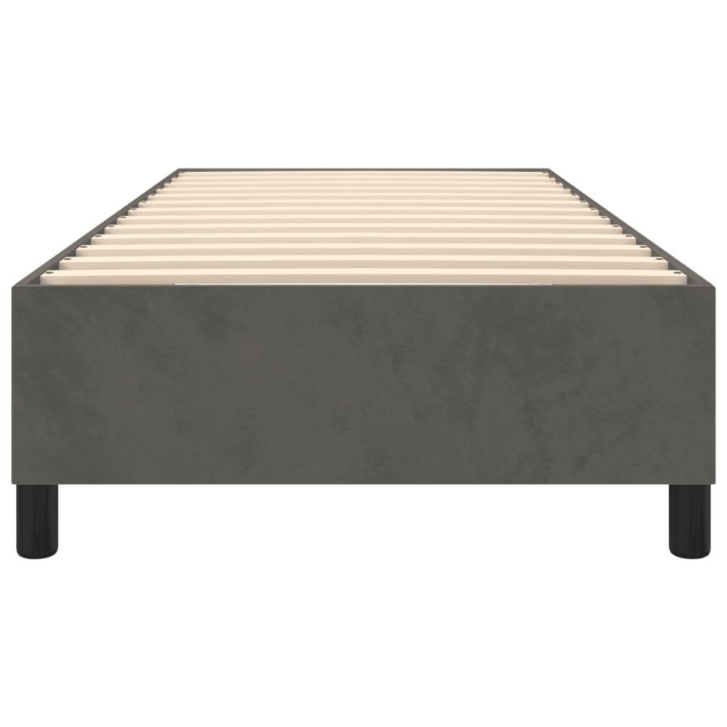 Bed Frame Dark Grey Velvet (100% polyester), Plywood, Engineered wood