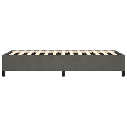 Bed Frame Dark Grey Velvet (100% polyester), Plywood, Engineered wood