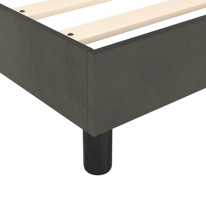 Bed Frame Dark Grey Velvet (100% polyester), Plywood, Engineered wood