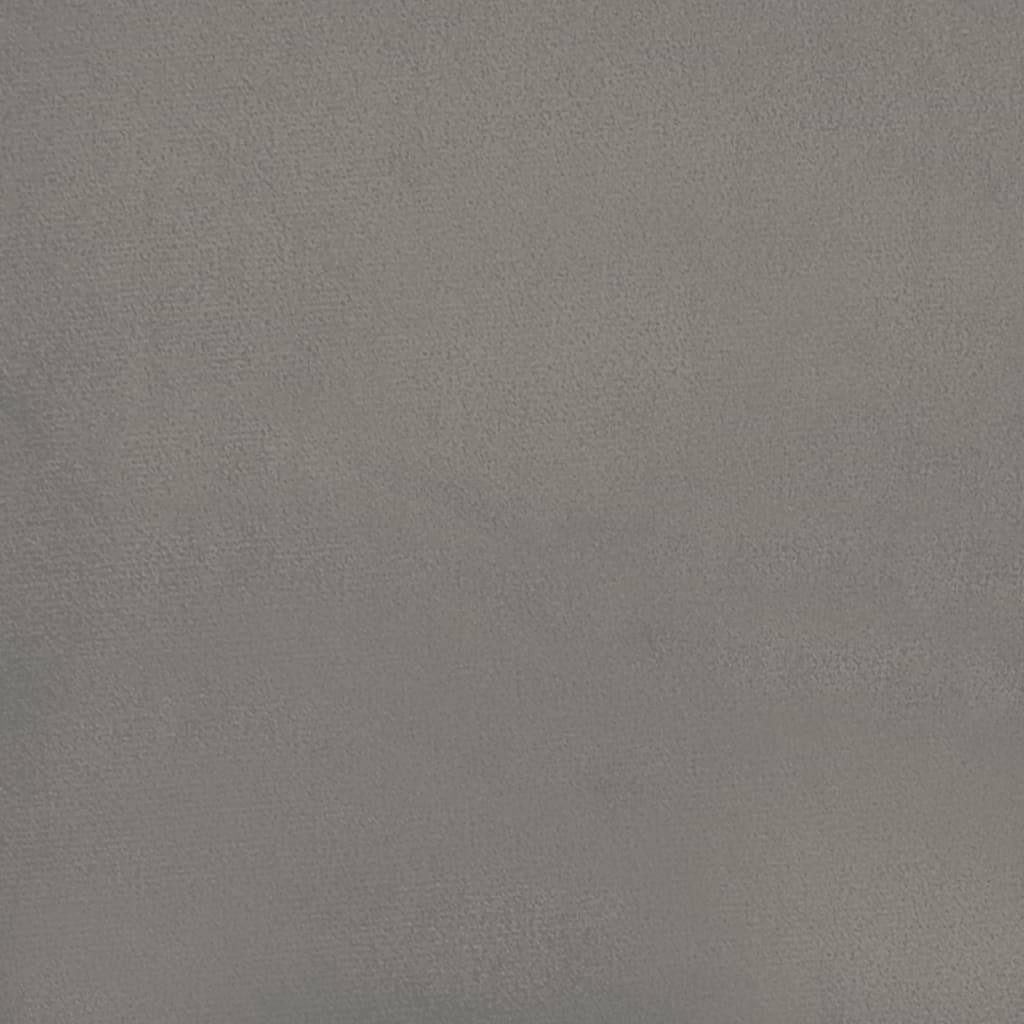 Bed Frame Light Grey Velvet, Plywood, Engineered wood Full Modern