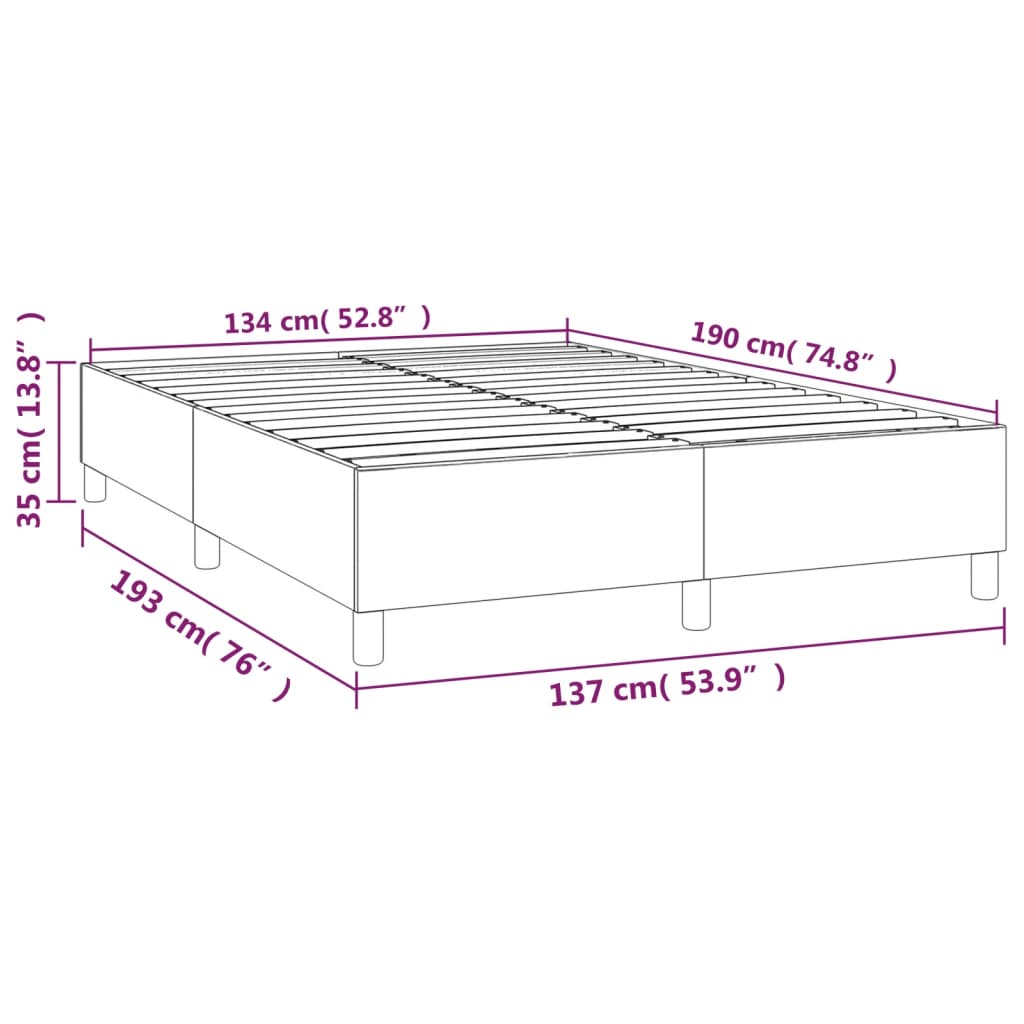 Bed Frame Light Grey Velvet, Plywood, Engineered wood Full Modern
